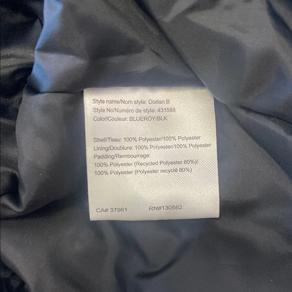 New McKinley Boys’ Dorian Blue and Black Puffer Jacket with Weather-Resistant - Picture 9 of 9
